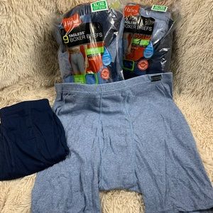 17 pair Hanes Tagless Boxer Briefs NEW XL